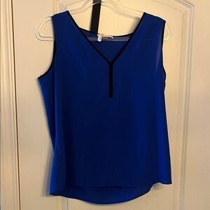 Calvin Klein Collection Blue V Neck Blouse